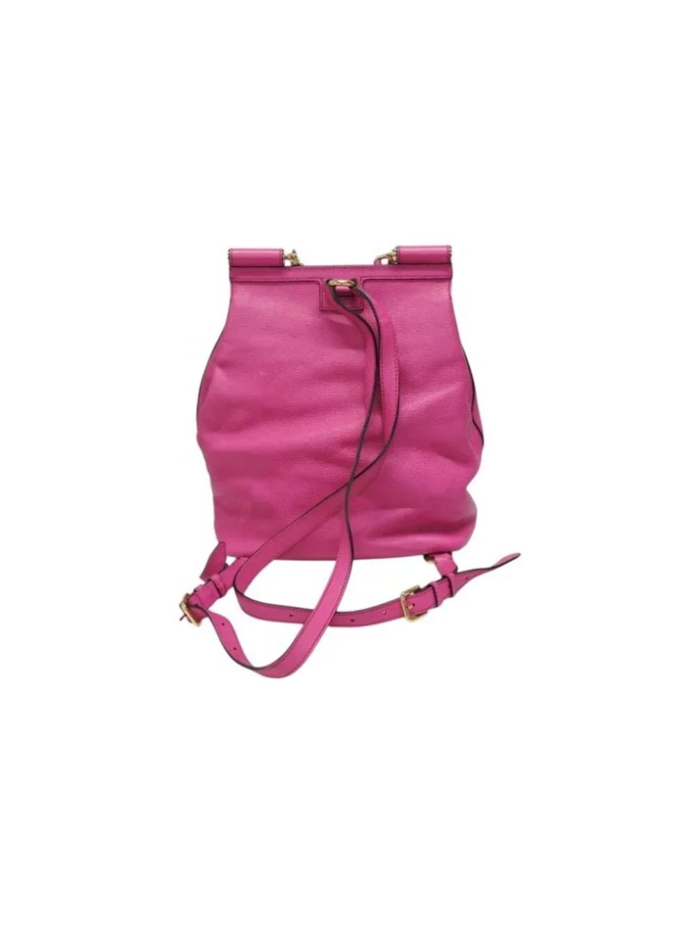 Dolce & Gabbana Backpack Leather Pink Gold